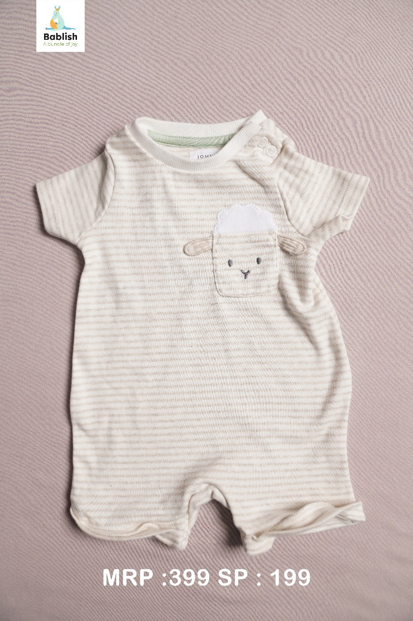 Infants Pure Cotton Striped Rompers