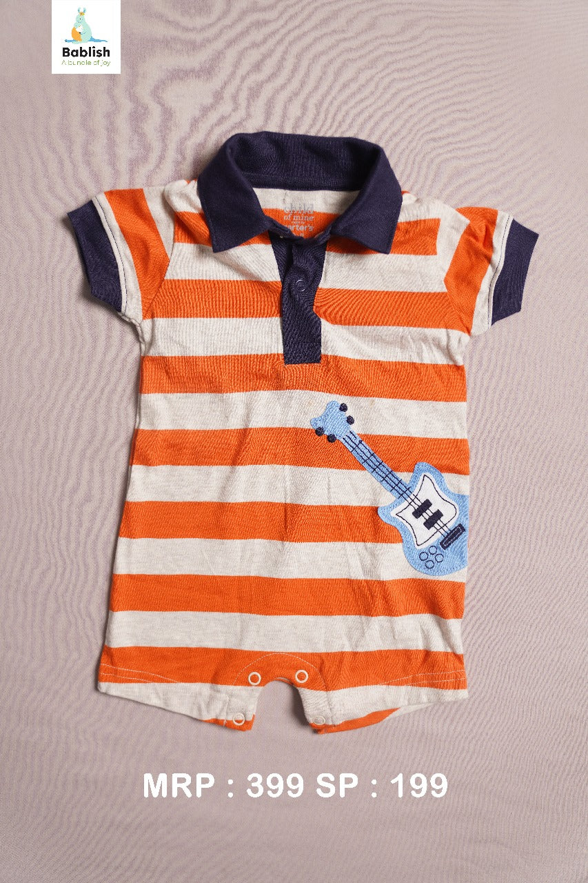 Romper with Polo-Neck