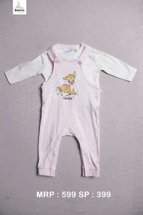 2-Piece Dungaree Dress & Top Set